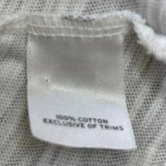 Caslon Coastal Boho XL White Beaded Scoop Neck Short Sleeve Burnout Cotton Tee - Picture 8 of 10